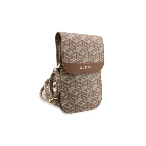 Guess kézitáska GUWBHGCFSEW GCube Stripe barna