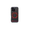 Audi Carbon Fiber Sport Red CircleMagSafe iPhone 16 Pro 6.3" készülékhez kemény tok fekete AUS-TPUPCMIP16P-R