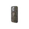 Guess GUHCP15XPGS4TDW iPhone 15 Pro Max 6.7" készülékhez hardcase tok fogó állvánnyal 4G Triangle Strass barna