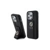 Guess GUHCP15XPGSSADK iPhone 15 Pro Max készülékhez keménytok Grip Stand 4G Saffiano Strass fekete