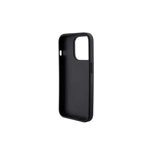 Guess GUHCP15XPGSSADK iPhone 15 Pro Max készülékhez keménytok Grip Stand 4G Saffiano Strass fekete