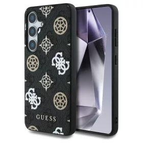   tok Guess 4G Printed Colored Peony Pattern MagSafe Samsung Galaxy S25 készülékhez fekete