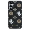 tok Guess 4G Printed Colored Peony Pattern MagSafe Samsung Galaxy S25 készülékhez fekete
