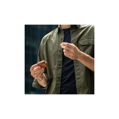 UNIQ Terra Case AirPods Pro 2 készülékhez eredeti bőr tok toffee barna