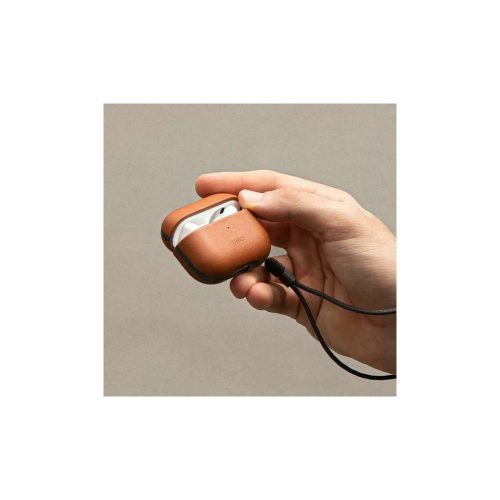 UNIQ Terra Case AirPods Pro 2 készülékhez eredeti bőr tok toffee barna