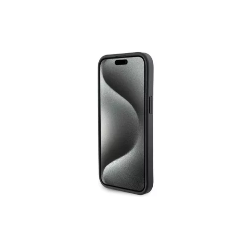 Ferrari FEHCP15SGSPSIK iPhone 15 / 14 / 13 6.1" készülékhez kemény tok Grip Stand Metal Logo fekete