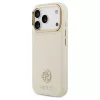 Guess Grained Strass Logo MagSafe tok iPhone 17 Pro készülékhez bézs