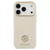 Guess Grained Strass Logo MagSafe tok iPhone 17 Pro készülékhez bézs