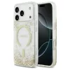 Guess Resin Bottom Glitter MagSafe tok iPhone 17 Pro készülékhez arany