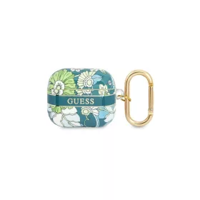   Guess GUA3HHFLN AirPods 3 készülékhez tok Flower Strap Collection zöld