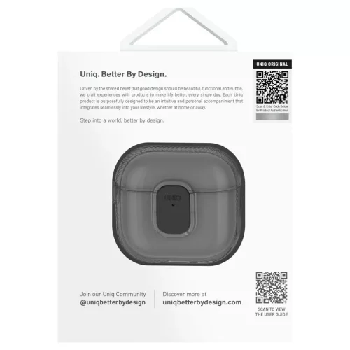 UNIQ Glase Pro tok AirPods 4 Lock készülékhez sárga