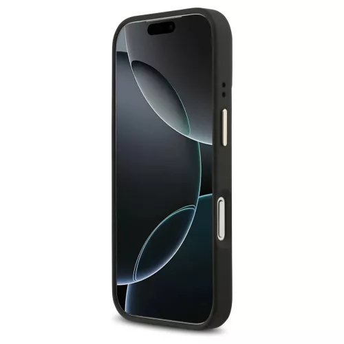 Guess Grained Strass Logo MagSafe tok iPhone 17 Pro készülékhez fekete