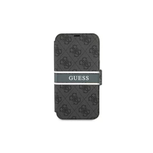 Guess GUBKP13S4GDGR iPhone 13 mini készülékhez 5,4 hüvelykes tok Book 4G Stripe szürke