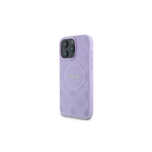 Guess GUHMP16XPSAPSMEU iPhone 16 Pro Max 6.9" készülékhez keménytok Saffiano Peony Classic Logo M lila