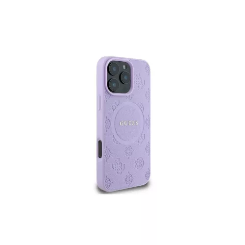 Guess GUHMP16XPSAPSMEU iPhone 16 Pro Max 6.9" készülékhez keménytok Saffiano Peony Classic Logo M lila