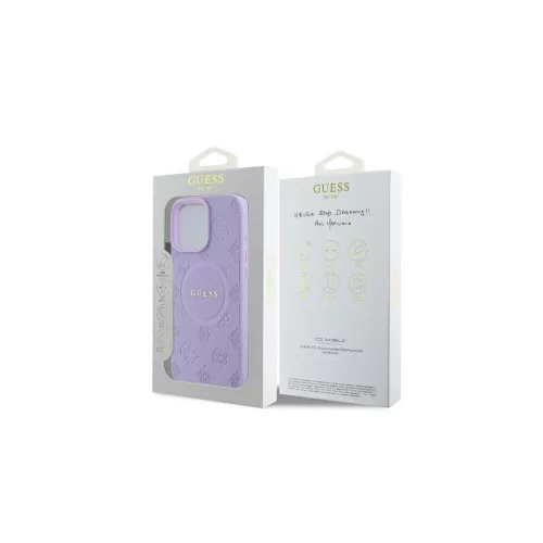 Guess GUHMP16XPSAPSMEU iPhone 16 Pro Max 6.9" készülékhez keménytok Saffiano Peony Classic Logo M lila