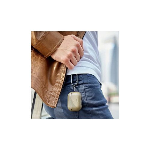 UNIQ Terra Case AirPods Pro készülékhez eredeti bőr tok piros