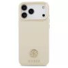 Tok Guess Grained Strass Logo MagSafe for iPhone 17 Pro Max készülékhez bézs