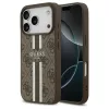 Guess 4G Printed Stripes MagSafe tok iPhone 17 Pro készülékhez barna