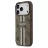 Guess 4G Printed Stripes MagSafe tok iPhone 17 Pro készülékhez barna