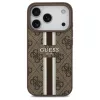 Guess 4G Printed Stripes MagSafe tok iPhone 17 Pro készülékhez barna