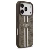 Guess 4G Printed Stripes MagSafe tok iPhone 17 Pro készülékhez barna