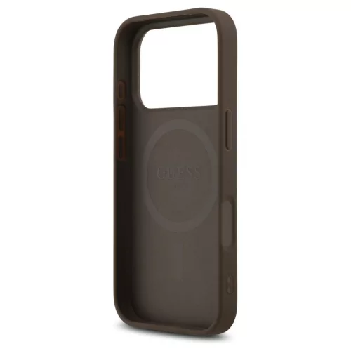 Guess 4G Printed Stripes MagSafe tok iPhone 17 Pro készülékhez barna