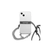 Guess GUHCP13SKC4GBSI iPhone 13 mini készülékhez 5,4"-es átlátszó tok 4G szürke pánt, ezüst lánc
