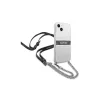 Guess GUHCP13SKC4GBSI iPhone 13 mini készülékhez 5,4"-es átlátszó tok 4G szürke pánt, ezüst lánc