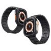 PITAKA Carbon Fiber Modern óraszíj Apple Watch 1/2/3/4/5/6/7/8/9/10/11/SE/SE 3/Ultra1/2/3 készülékhez, fekete
