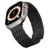 PITAKA Carbon Fiber Modern óraszíj Apple Watch 1/2/3/4/5/6/7/8/9/10/11/SE/SE 3/Ultra1/2/3 készülékhez, fekete