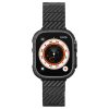 PITAKA Carbon Fiber Modern óraszíj Apple Watch 1/2/3/4/5/6/7/8/9/10/11/SE/SE 3/Ultra1/2/3 készülékhez, fekete