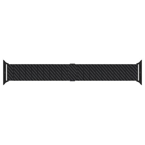 PITAKA Carbon Fiber Modern óraszíj Apple Watch 1/2/3/4/5/6/7/8/9/10/11/SE/SE 3/Ultra1/2/3 készülékhez, fekete