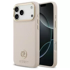   Guess Grained Strass Logo MagSafe tok iPhone 17 Pro Max készülékhez rózsaszín
