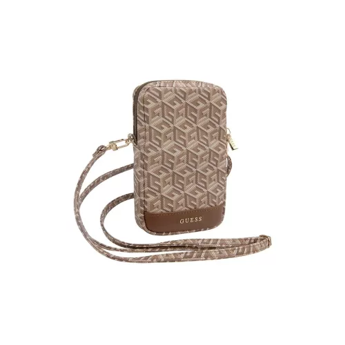 Guess kézitáska GUWBZPGCSPGW Zip GCube Bottom Stripe barna