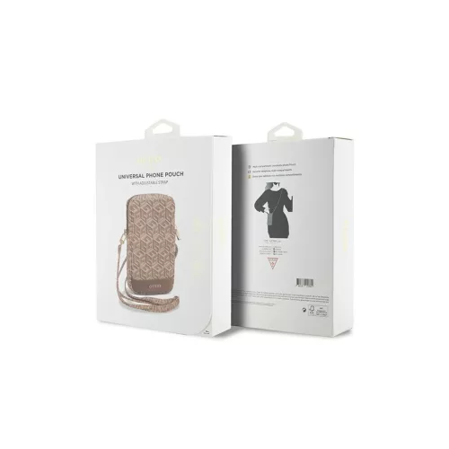 Guess kézitáska GUWBZPGCSPGW Zip GCube Bottom Stripe barna