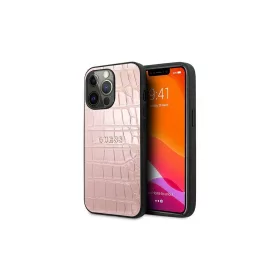   Guess GUHCP13LPCRBPI iPhone 13 Pro / 13 6,1" készülékhez Croco Strap Collection pánt rózsaszín