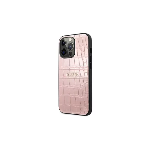 Guess GUHCP13LPCRBPI iPhone 13 Pro / 13 6,1" készülékhez Croco Strap Collection pánt rózsaszín