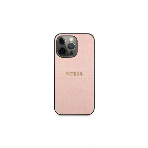Guess GUHCP13LPCRBPI iPhone 13 Pro / 13 6,1" készülékhez Croco Strap Collection pánt rózsaszín