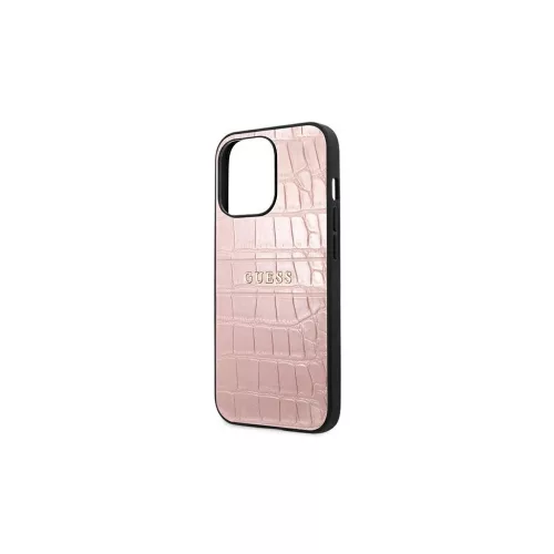 Guess GUHCP13LPCRBPI iPhone 13 Pro / 13 6,1" készülékhez Croco Strap Collection pánt rózsaszín