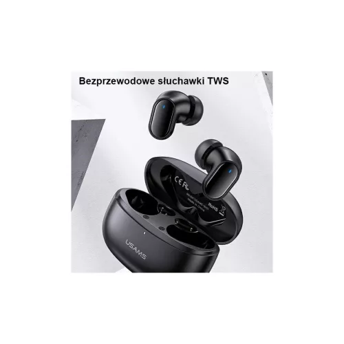 USAMS Bluetooth 5.1 TWS BH Series vezeték nélküli fülhallgatók fekete BHUBH01