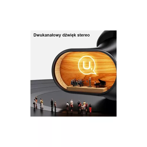 USAMS Bluetooth 5.1 TWS BH Series vezeték nélküli fülhallgatók fekete BHUBH01