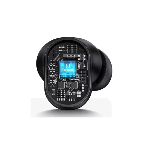 USAMS Bluetooth 5.1 TWS BH Series vezeték nélküli fülhallgatók fekete BHUBH01
