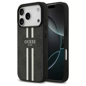   Guess 4G Printed Stripes MagSafe tok iPhone 17 Pro készülékhez fekete