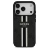 Guess 4G Printed Stripes MagSafe tok iPhone 17 Pro készülékhez fekete
