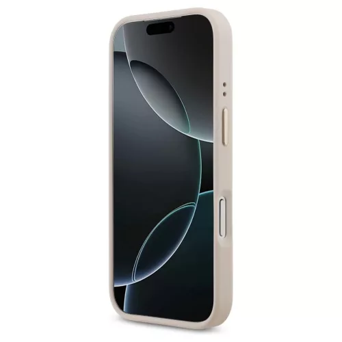 Tok Guess Grained Strass Logo MagSafe iPhone 17 Pro készülékhez rózsaszín