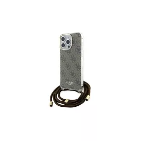   Guess GUHCP15LHC4SEW iPhone 15 Pro 6.1" készülékhez kemény tok Crossbody Cord 4G Print barna