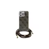 Guess GUHCP15LHC4SEW iPhone 15 Pro 6.1" készülékhez kemény tok Crossbody Cord 4G Print barna