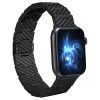 szíj PITAKA Carbon Fiber Retro Apple Watch 1/2/3/4/5/6/7/8/9/10/SE/Ultra/Ultra2 készülékhez fekete szürke