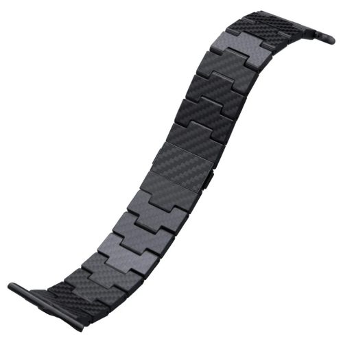 szíj PITAKA Carbon Fiber Retro Apple Watch 1/2/3/4/5/6/7/8/9/10/SE/Ultra/Ultra2 készülékhez fekete szürke